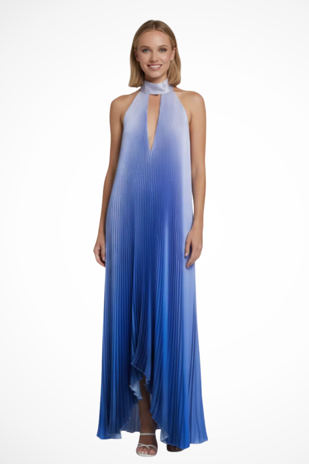 Cora Women’s Maxi Dress featuring a stylish halter neckline and elegant pleated design, perfect for summer occasions and casual outings. 12
