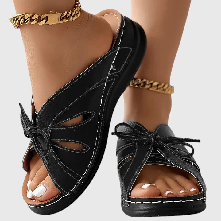 Elsina Women’s Sandals featuring soft arch support and a convenient slip-on design, perfect for all-day comfort and stylish summer wear. 4