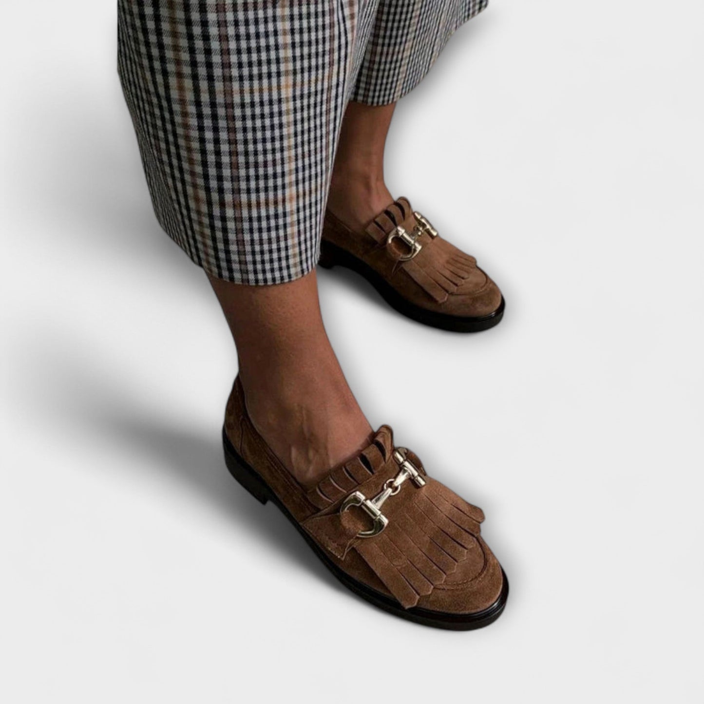 Fiona Women's Loafers featuring a classic buckle and round-toe design, perfect for stylish comfort in everyday wear. 0