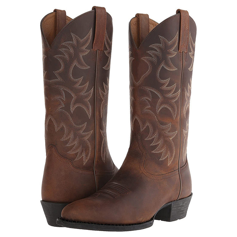 Guinevere Women's Cowgirl Boots featuring classic stitching and a comfortable knee-high design, perfect for stylish western wear. 1