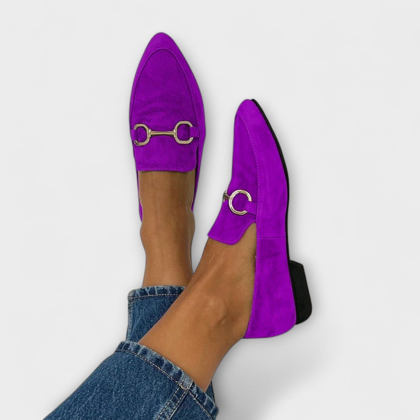 Kaia Women’s Slip-On Loafers featuring a stylish pointed-toe design, perfect for casual or office wear, showcasing a chic and comfortable fit 2