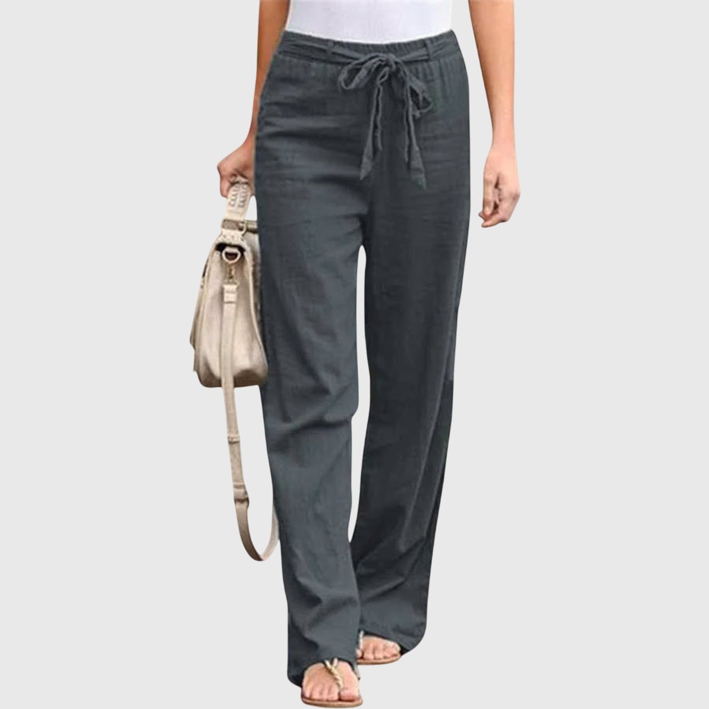 Liora Women’s Trousers featuring a comfortable loose fit and versatile design, perfect for casual or formal wear. 7