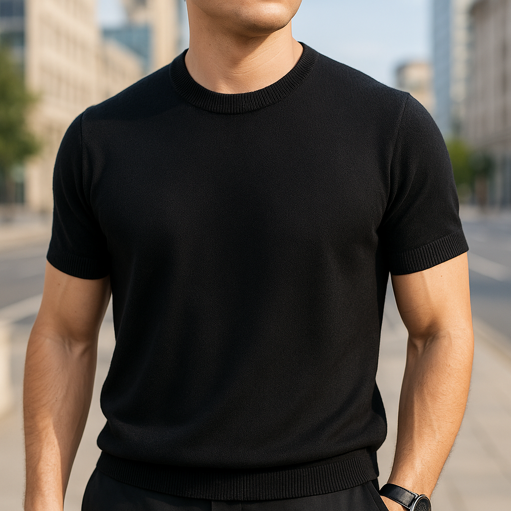 Milo Men’s T-Shirt featuring a soft merino wool blend, ideal for comfort and style, available in various sizes and colors. 7