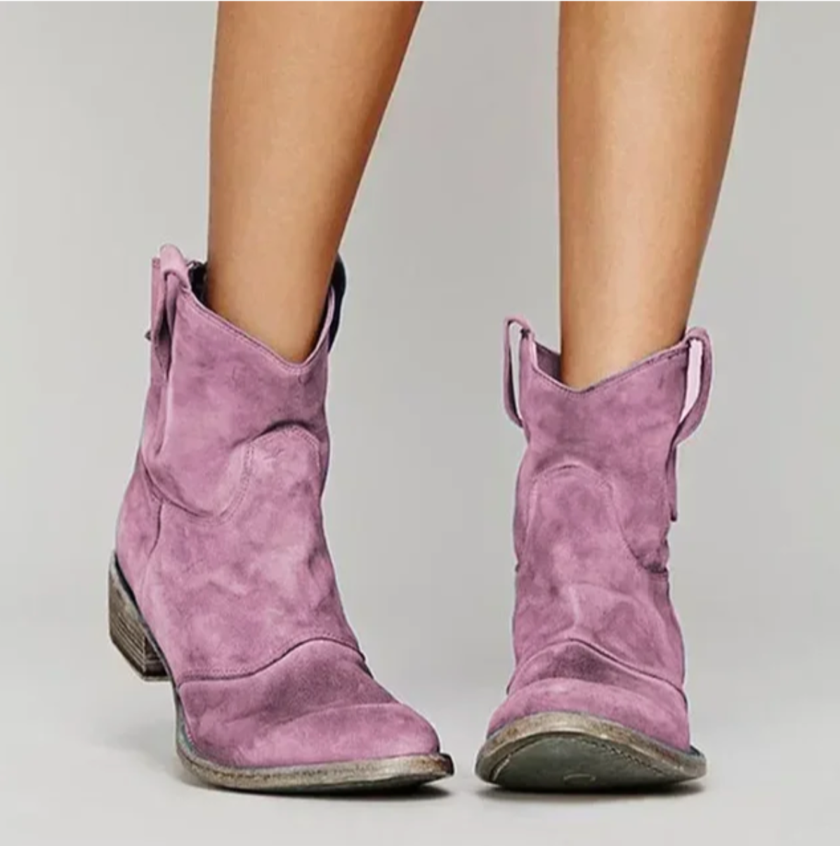 Rosie Women’s Western Boots featuring a stylish suede design and distinctive seams, perfect for adding a touch of western flair to any outfit. 5