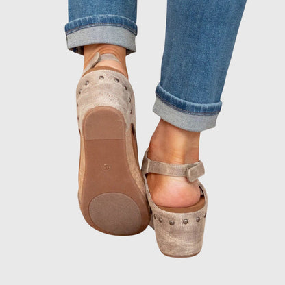 Adela Women’s Sandals featuring an adjustable buckle and a lightweight wedge design, perfect for comfort and style. 2