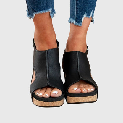 Adela Women’s Sandals featuring an adjustable buckle and a lightweight wedge design, perfect for comfort and style. 4