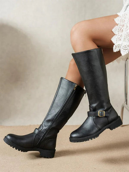 Aimee Women's Boots featuring a stylish retro buckle design and a comfortable fit, perfect for casual and chic outfits. 0