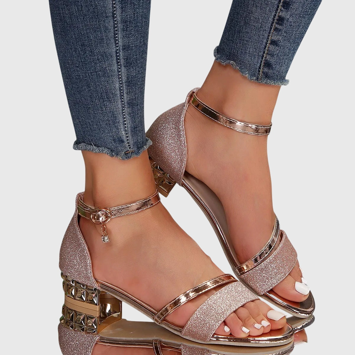 Alison Women’s Orthopedic Heeled Sandals featuring an adjustable closure and ergonomic design for comfort and support. 3