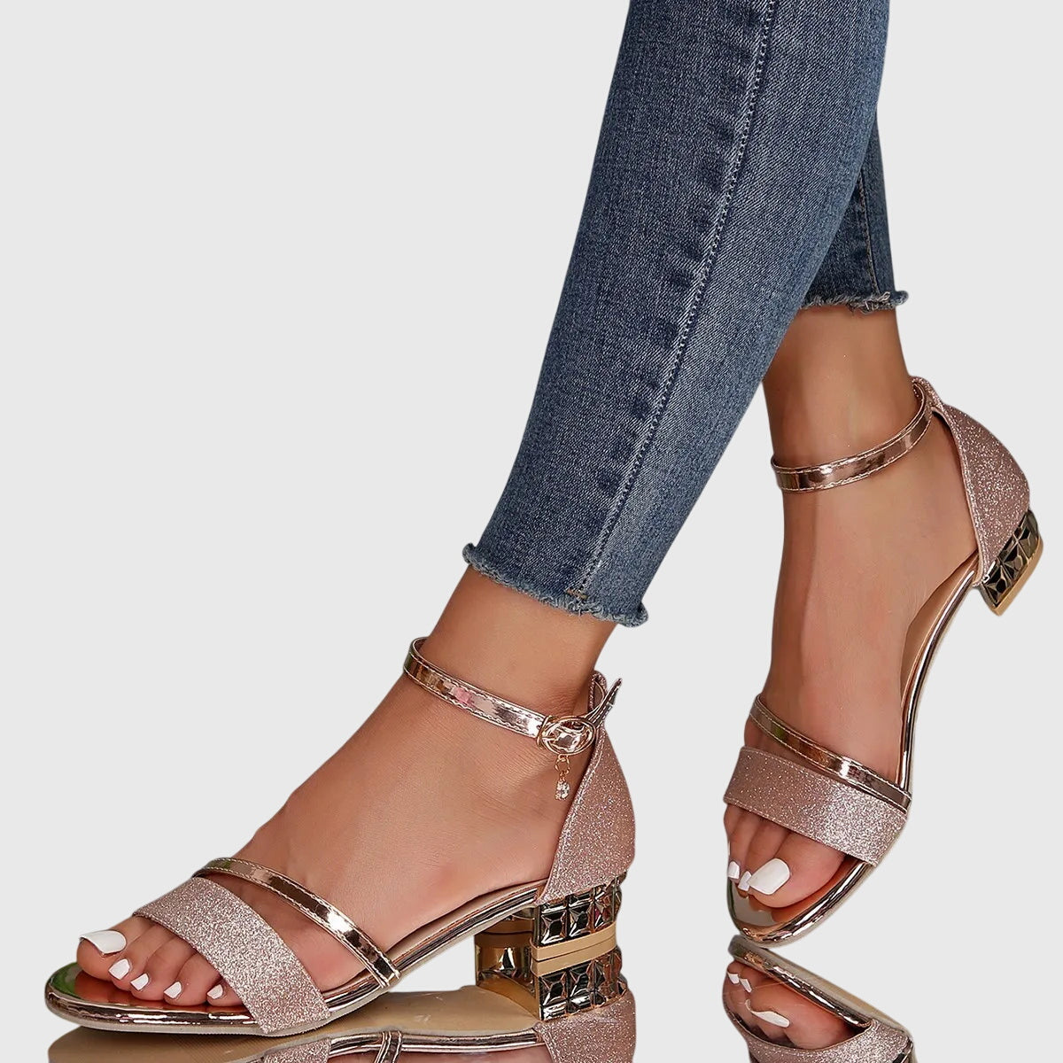 Alison Women’s Orthopedic Heeled Sandals featuring an adjustable closure and ergonomic design for comfort and support. 4