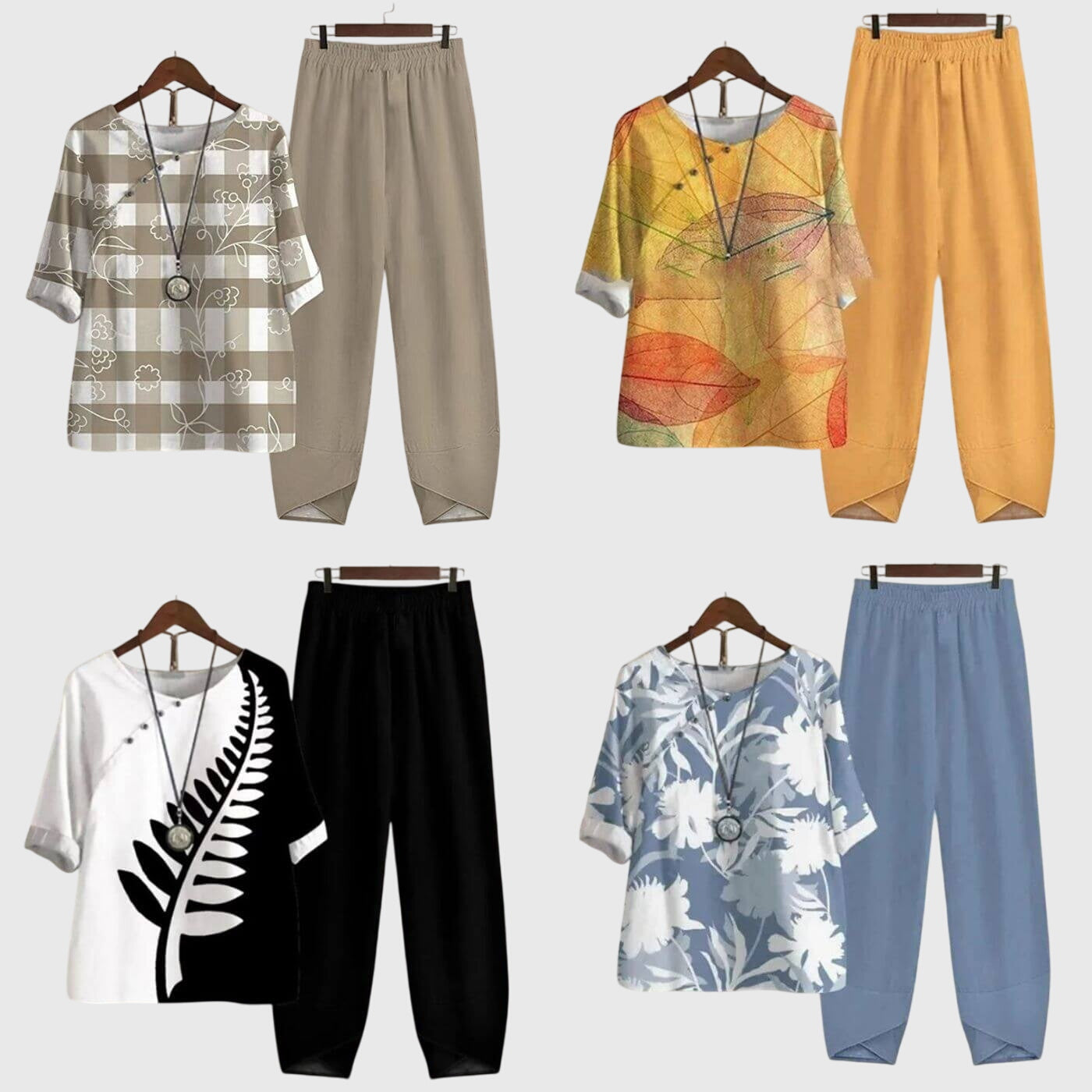 Allegra Women’s Loungewear Set featuring a loose fit design and vibrant artistic prints, perfect for comfortable home wear and stylish relaxation. 7
