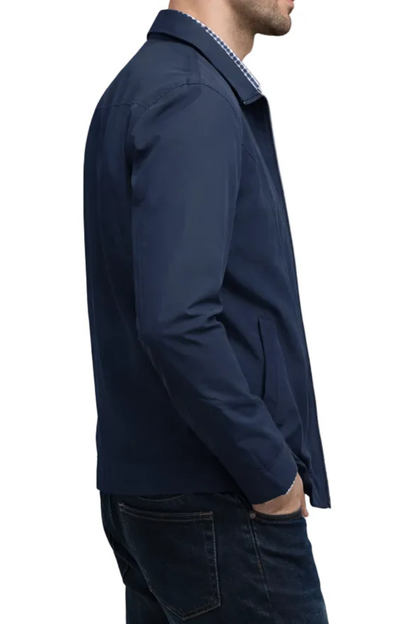 Alto Men’s Harrington Jacket featuring a stylish collared design and classic check lining, perfect for casual and smart-casual outfits. 2