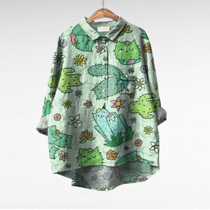 Amaya Women’s Floral Blouse featuring a vibrant multicolour pattern and a relaxed fit, perfect for casual wear and spring fashion. 8