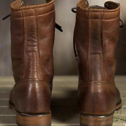 Annie Women's Leather Boots featuring a cozy fur lining and flexible comfort design, perfect for stylish winter wear. 2