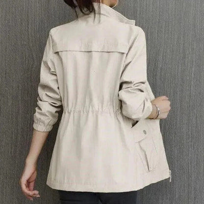 Aurora Women's Casual Jacket featuring a lightweight design and adjustable drawstring waist for a stylish and comfortable fit. 4