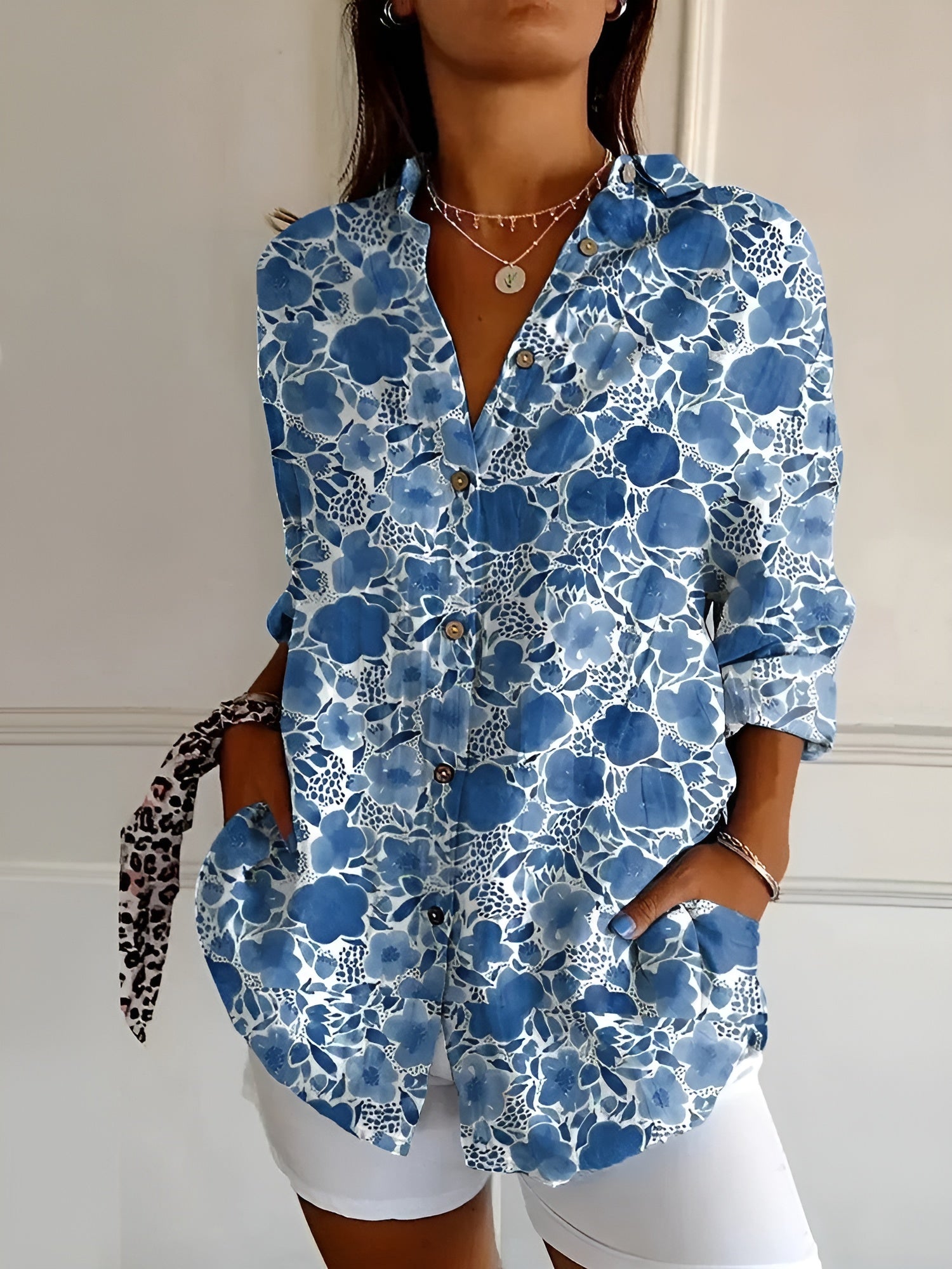Ava Women's Blouse featuring whimsical prints and a comfortable fit, perfect for casual and semi-formal occasions. 0