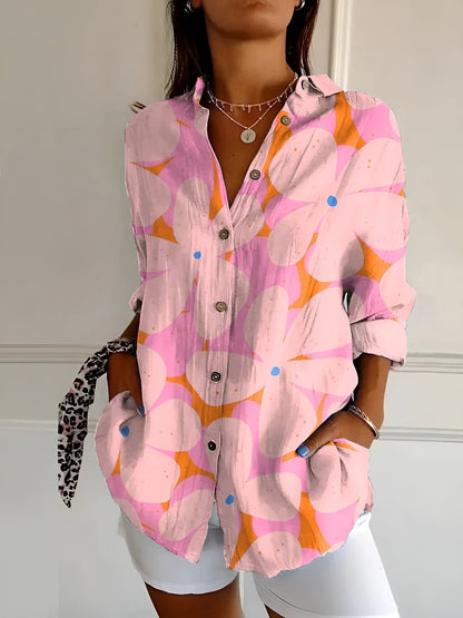 Ava Women's Blouse featuring whimsical prints and a comfortable fit, perfect for casual and semi-formal occasions. 4