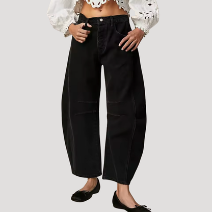 Bella Women’s Jeans featuring a stylish loose barrel leg design, perfect for casual outings and comfortable everyday wear. 7