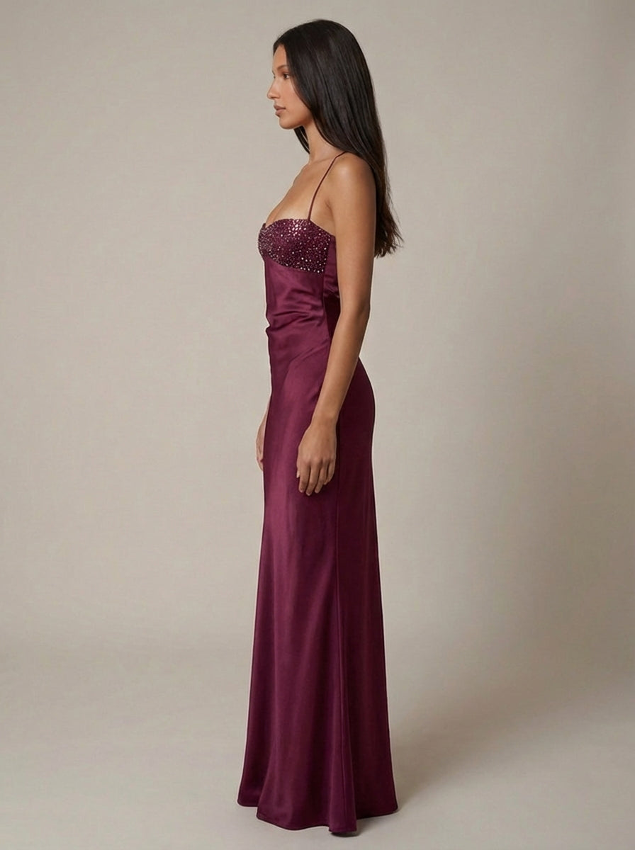 Bella Women’s Maxi Dress featuring a stylish beaded halter neckline and an elegant lace-up back, perfect for summer outings and special occasions. 7