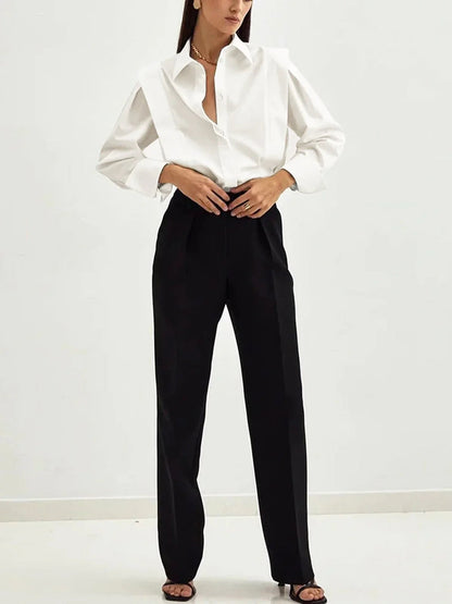 Bella Women's button-down shirt available in multiple colors, featuring a stylish and versatile design perfect for any occasion. 4