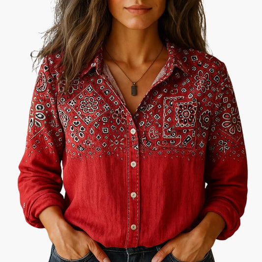 Bella Women's Shirt featuring a classic collar and long sleeves, designed for a stylish and comfortable fit in versatile colors, perfect for both casual and professional occasions. 0