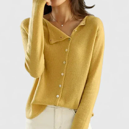 Calizhyah Women’s Cardigan featuring a stylish button-down design and a flattering feminine fit, perfect for layering in any season. 1