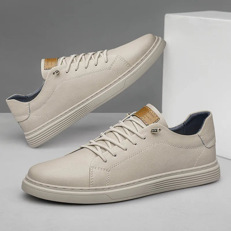 Carter Men's Trainers featuring an all-day cushion sole and stylish faux leather design, perfect for comfort and versatility in casual wear. 1