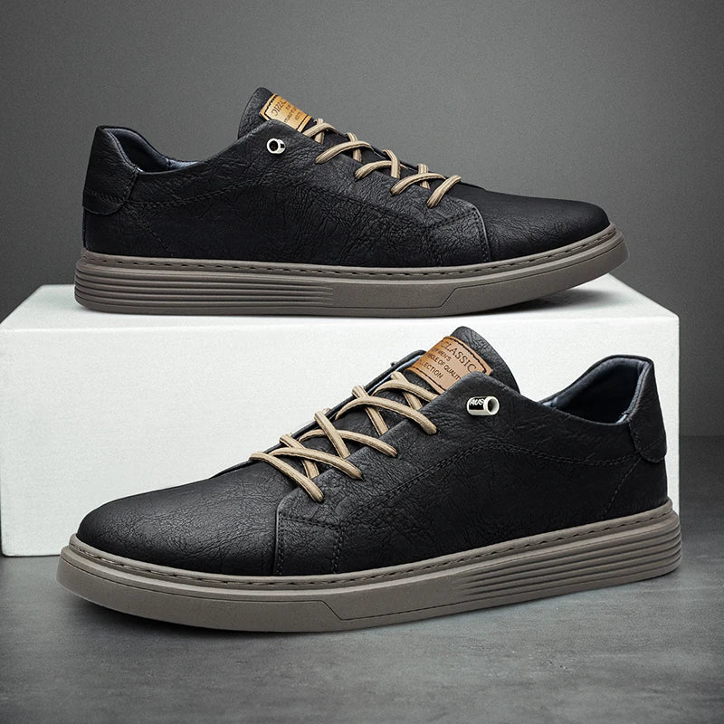Carter Men's Trainers featuring an all-day cushion sole and stylish faux leather design, perfect for comfort and versatility in casual wear. 2