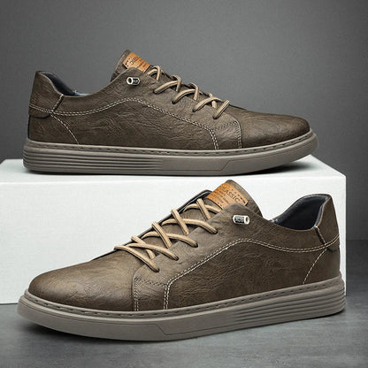 Carter Men's Trainers featuring an all-day cushion sole and stylish faux leather design, perfect for comfort and versatility in casual wear. 3