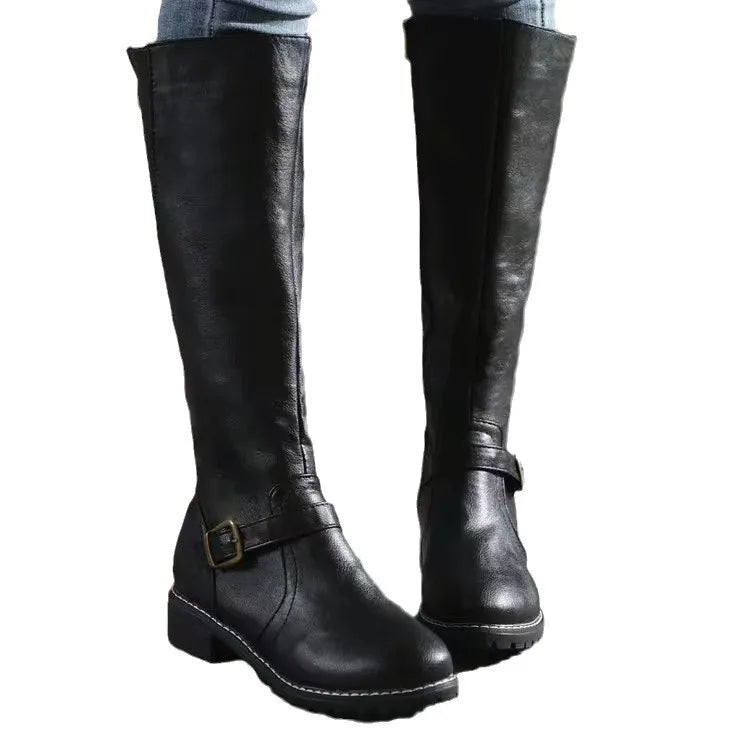 Celestine Women's Knee High Boots made from premium leather featuring orthopedic support for comfort and style. 4