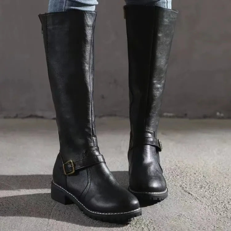 Celestine Women's Knee High Boots made from premium leather featuring orthopedic support for comfort and style. 6