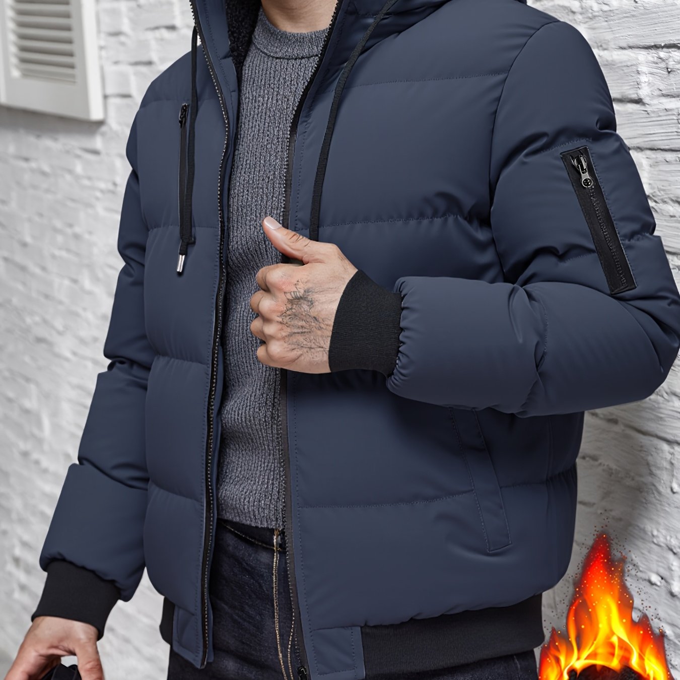 Chase Men's puffer jacket featuring a quilted design for enhanced insulation and warmth during winter months. 9
