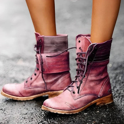 Chloe women's lace-up boots featuring a stylish design and cushioned insole for comfort and support. 1