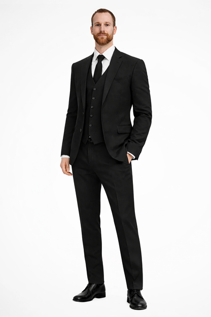 Clifton Men’s Suit in Light Blue featuring a stylish blazer, coordinating waistcoat, and tailored trousers, perfect for formal occasions and professional settings. 0