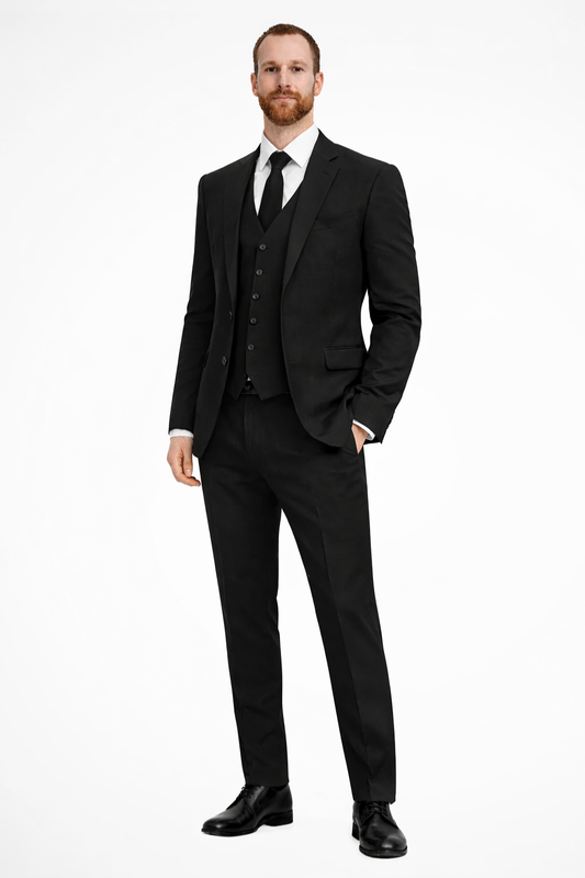 Clifton Men’s Suit in Light Blue featuring a stylish blazer, coordinating waistcoat, and tailored trousers, perfect for formal occasions and professional settings. 0