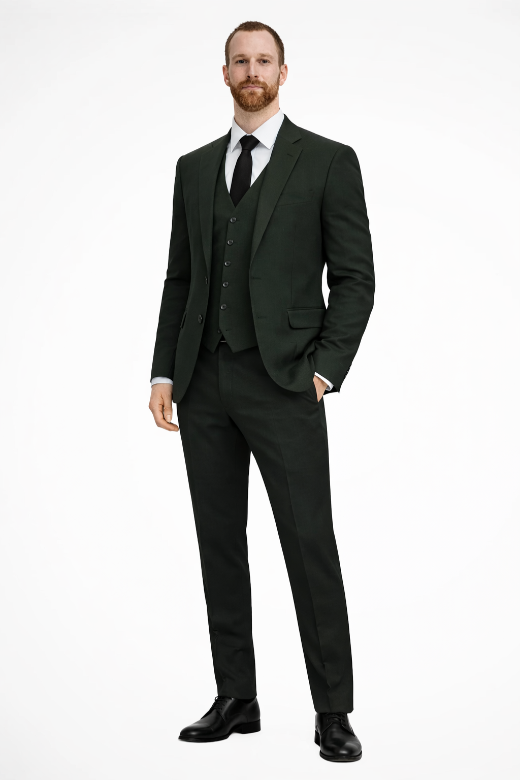 Clifton Men’s Suit in Light Blue featuring a stylish blazer, coordinating waistcoat, and tailored trousers, perfect for formal occasions and professional settings. 8