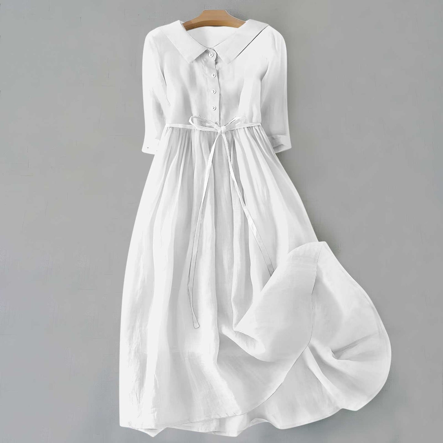 Cora Women's Plus Size Casual Dress with Short Sleeves and A-Line Cut, perfect for everyday wear. 2