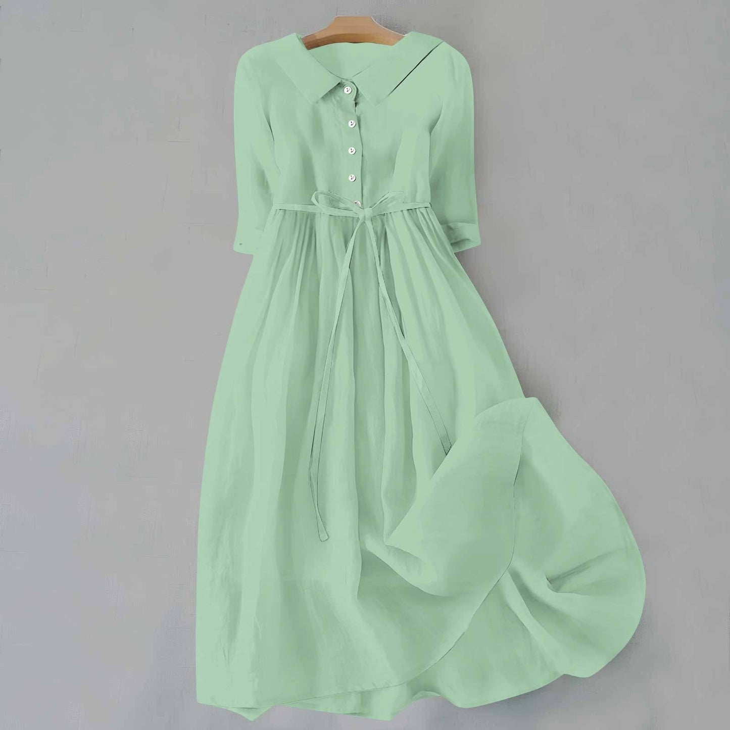 Cora Women's Plus Size Casual Dress with Short Sleeves and A-Line Cut, perfect for everyday wear. 5