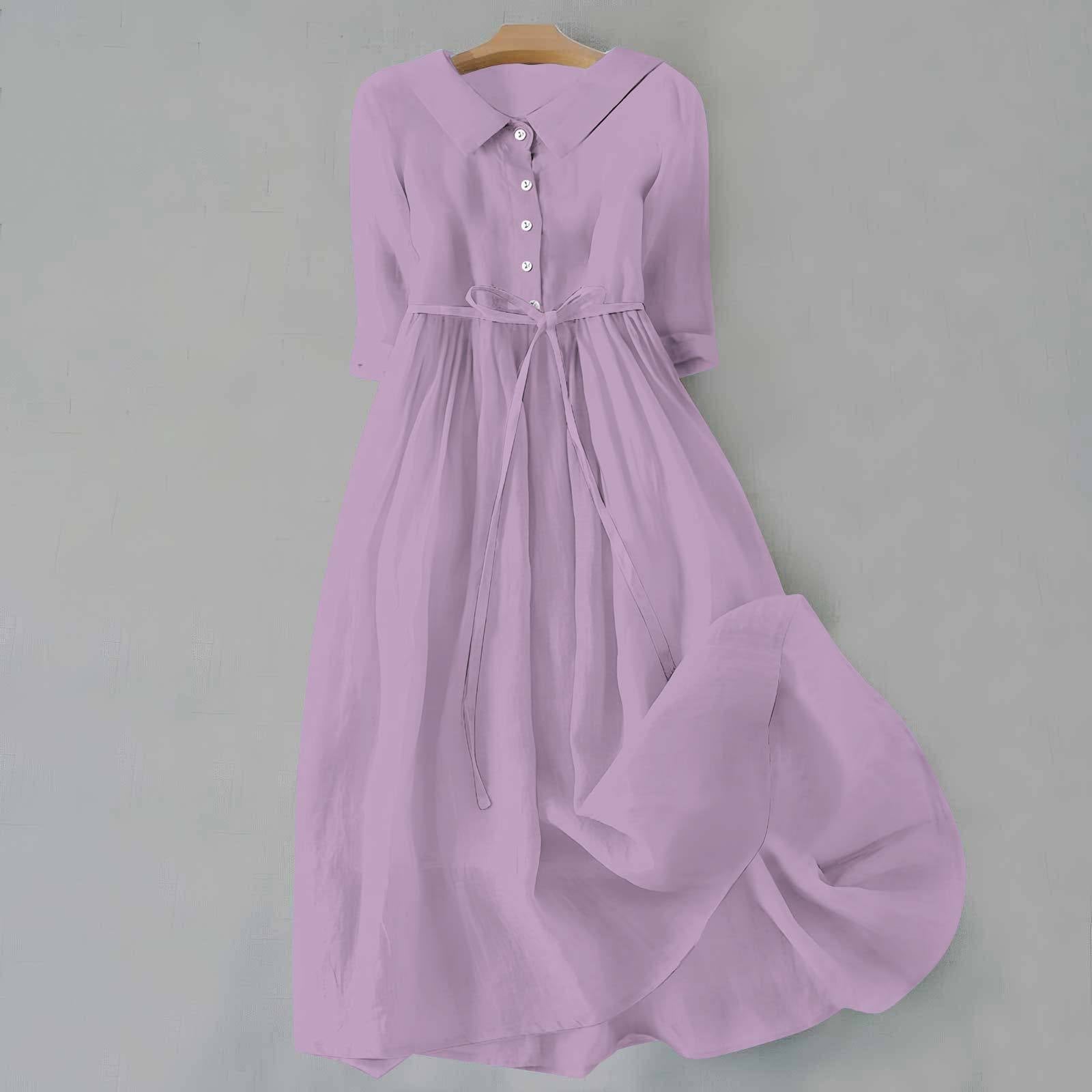 Cora Women's Plus Size Casual Dress with Short Sleeves and A-Line Cut, perfect for everyday wear. 6