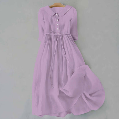 Cora Women's Plus Size Casual Dress with Short Sleeves and A-Line Cut, perfect for everyday wear. 6