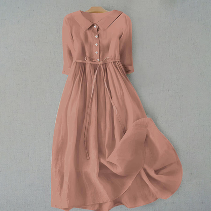 Cora Women's Plus Size Casual Dress with Short Sleeves and A-Line Cut, perfect for everyday wear. 9