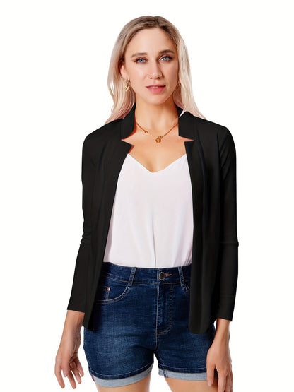 Cora Women's Jacket featuring a relaxed open-front design, perfect for versatile styling and layering in any wardrobe. 1