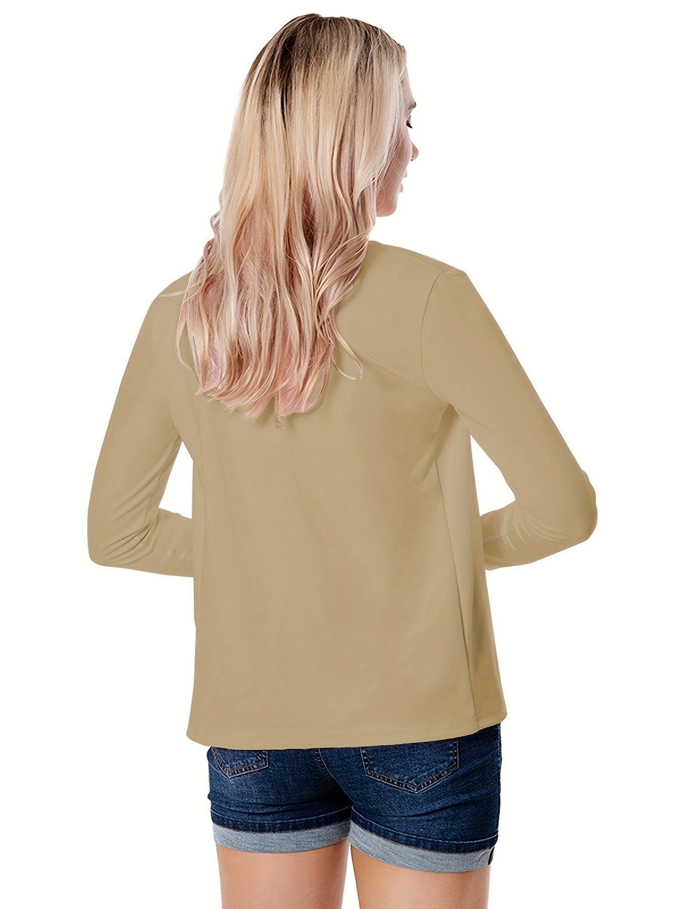 Cora Women's Jacket featuring a relaxed open-front design, perfect for versatile styling and layering in any wardrobe. 16