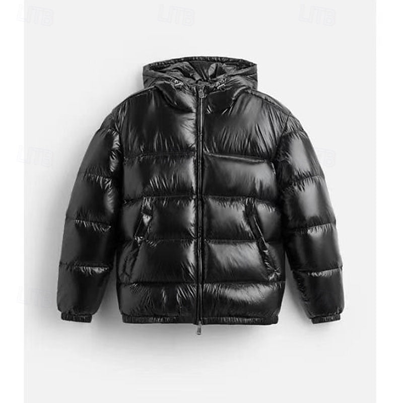 Curtis Men's Hooded Puffer Jacket featuring quilted warmth and a relaxed fit, perfect for stylish winter protection. 3