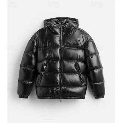 Curtis Men's Hooded Puffer Jacket featuring quilted warmth and a relaxed fit, perfect for stylish winter protection. 3