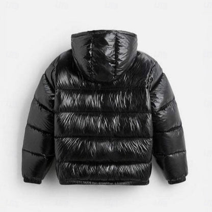 Curtis Men's Hooded Puffer Jacket featuring quilted warmth and a relaxed fit, perfect for stylish winter protection. 4