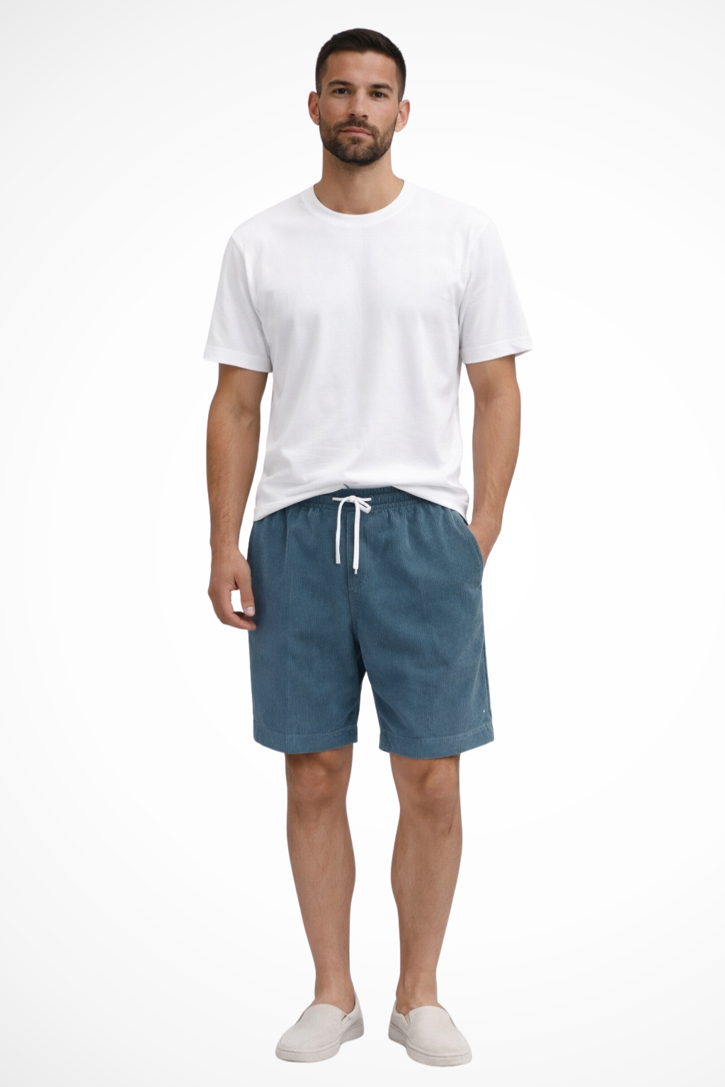 Dapper men's chino shorts featuring a high waist and stylish striped design, perfect for casual summer outings. 6