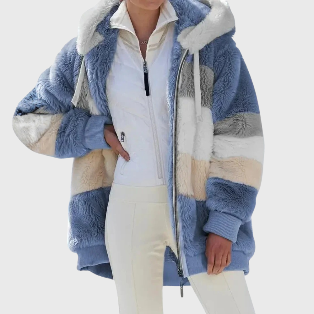 Darcey Women's Puffer Jacket in multicolor featuring a warm fleece blend, perfect for stylish winter wear. 1