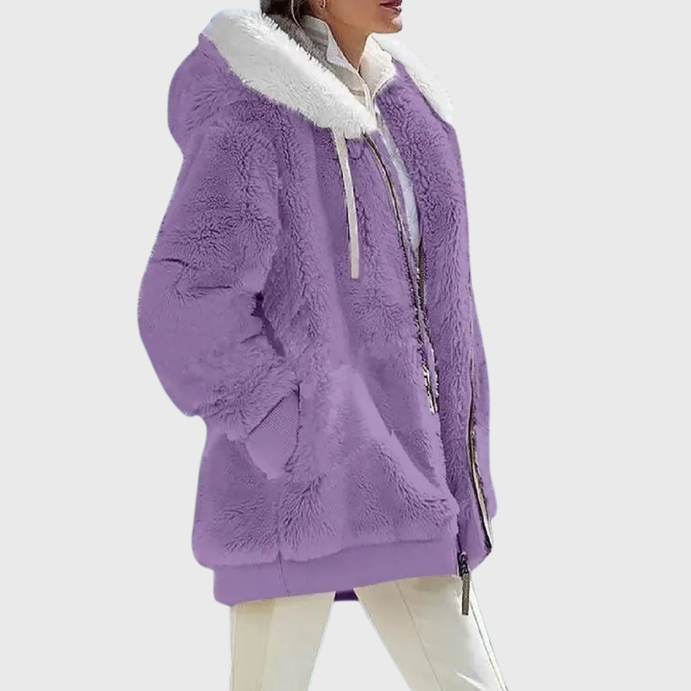 Darcey Women's Puffer Jacket in multicolor featuring a warm fleece blend, perfect for stylish winter wear. 13