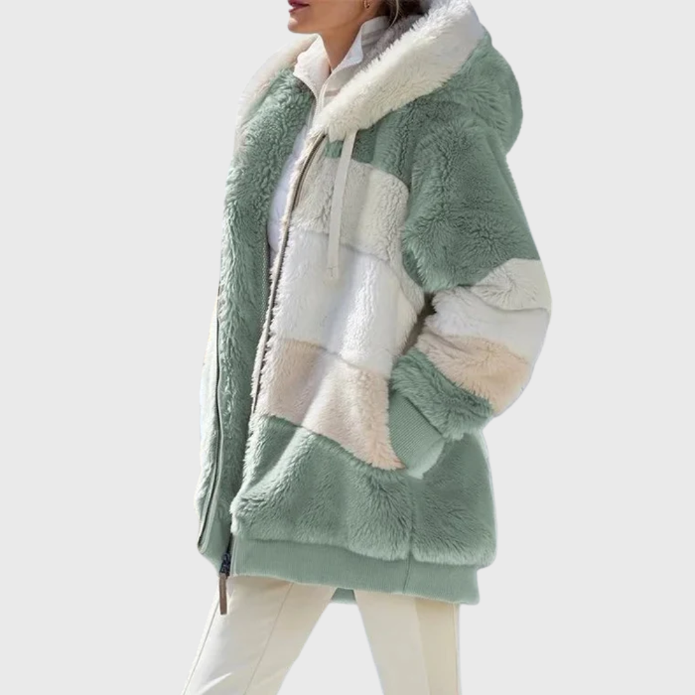 Darcey Women's Puffer Jacket in multicolor featuring a warm fleece blend, perfect for stylish winter wear. 7
