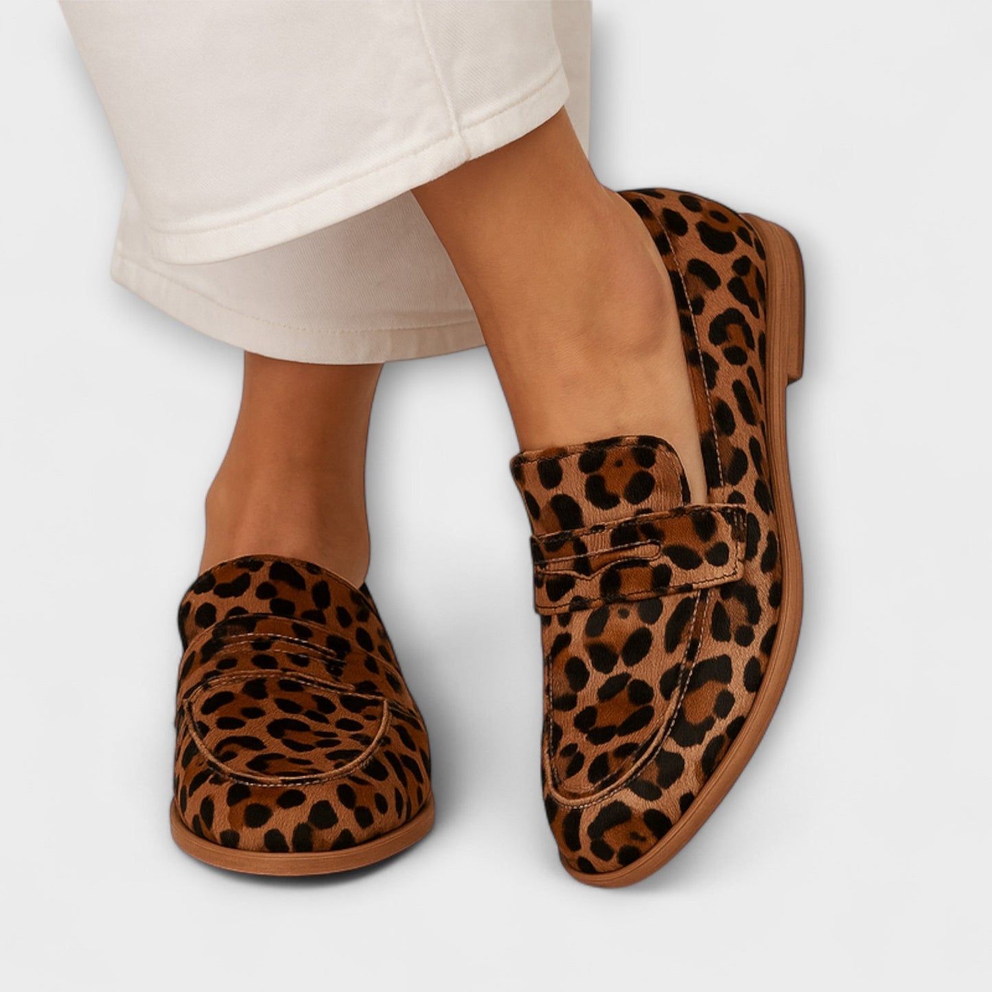 Elanna Women’s Classic Slip-On Loafers featuring cushioned comfort and a rounded toe design, perfect for everyday wear. 0